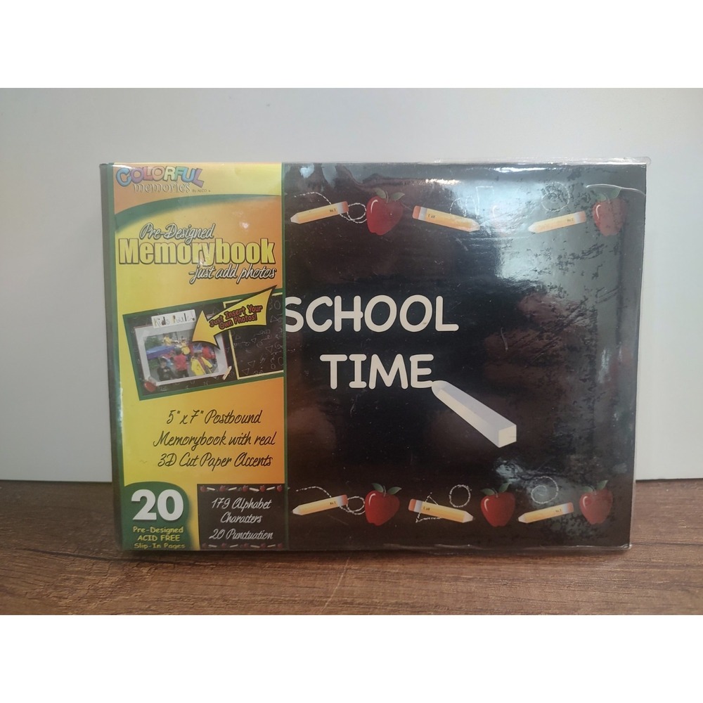 Colorful Memories 5x7 Pre-Designed Memory Book School Time Theme New D6